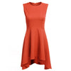 Women Sexy Summer Dress Slim Beach Party Dresses Sleeveless Asymetrical Hem Pure Color O-Neck Mini Sundress Vestidos Female