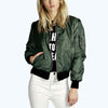 Zanzea 2017 Fashion Women Solid Celeb Bomber Long Sleeve Thin Jacket Coat Casual Stand Collar Slim Short Outerwear Plus Size