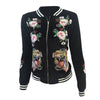 2017 Spring Autumn Women Vintage Embroidery Velvet Jacket Coats Casual Long Sleeve Bomber Jackets Fashion Slim Outerwear Tops