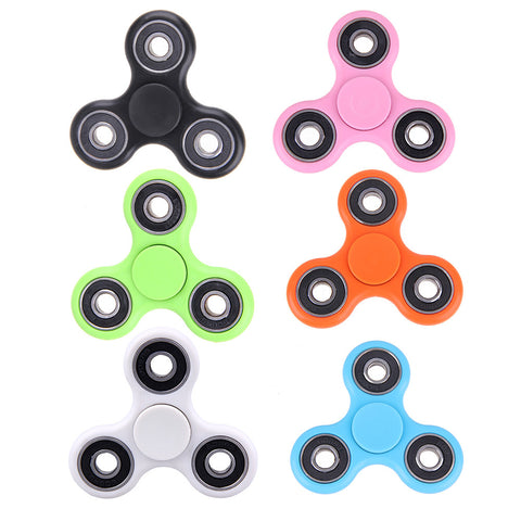 Newest Creative Fidget Spinner Desk Anti Stress Finger Spin Spinning Top EDC Sensory Toy Cube Gift for Children Kid 6Colors