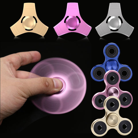 EDC Fidget Spinner Tri-spinner Zinc Hand Spinner Aluminum Alloy Metal Fidget Toy For Autism and ADHD Anxiety Stress Adults Kid