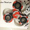 Love Thank you Fidget Spinner Metal Hands Spinner Plastictoys For Children Spinning Time 1.5-2.5 Minutes Fidget Spinner