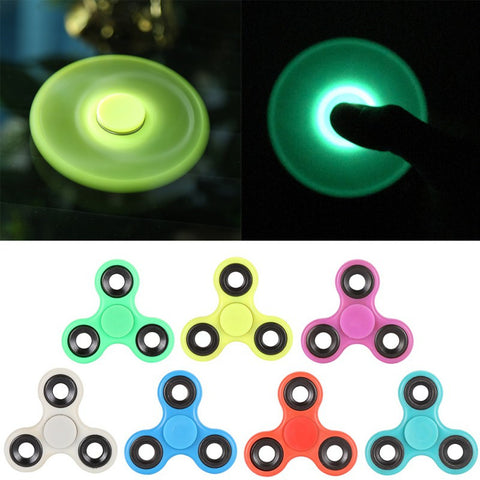 7 Colors Fidget Tri-Spinner For Autism and ADHD Hand Spinner Anti Stress Gift Toy 1-3 Mins Rotation Light In The Dark
