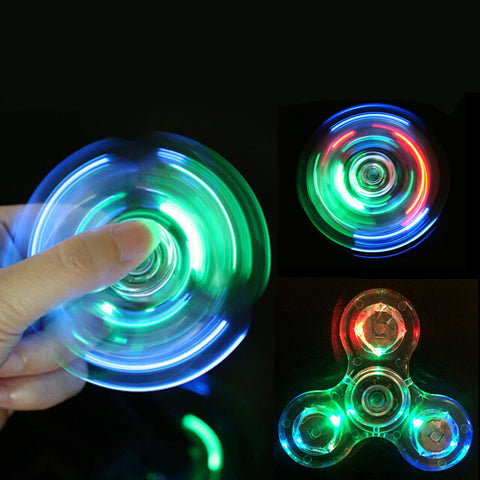 Shake Light Fidget Hand Spinner Colorful Lighting For Autism and ADHD Finger Spinner Anti Stress Gift Toy