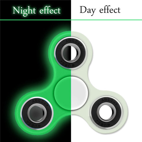 Hand Spinner Glowing Tri Spinner EDC Fidget Toy Luminous Plastic Plating Spinner For Autism and ADHD Anti Stress Finger Toys