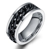 Finger Fidget Spinner Ring EDC Toy for ADHD Autism Stainless Steel Chain Ring Fidget
