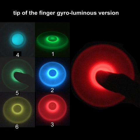 7 Colors Luminous Hand Spinner Tri Fidget Ceramic Ball Desk Toy EDC For Autism and ADHD Finger Spinner Anti Stress Gift Toy