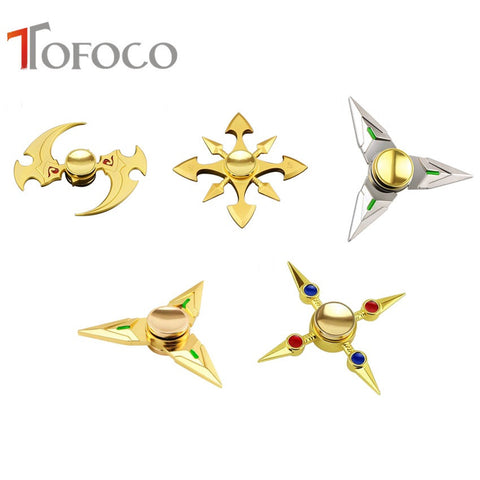 TOFOCO Hand Spinner Fidget Spinner Stress Cube Brass Amine Hand Spinners Focus KeepToy and ADHD EDC Anti Stress Toys
