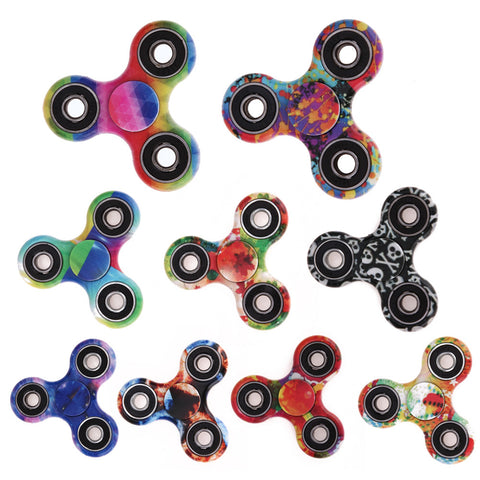 Colorful Tri-Spinner Fidget Toys EDC Sensory Hand Spinner Anti Stress Reliever Finger Spinners for Autism and ADHD