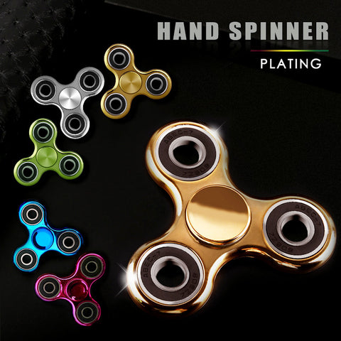 Hand Spinner Glowing Tri Spinner EDC Fidget Toy Luminous Plastic Plating Spinner For Autism and ADHD Anti Stress Finger Toys