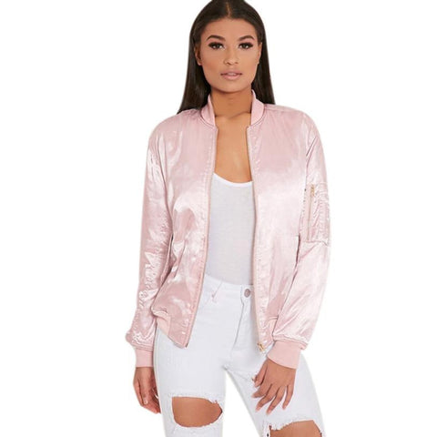 Fashion Women Casual Zipper Vintage Jacket Coat Outwear Bomber Jacket Street Outfit Female Autumn Winter Jackets