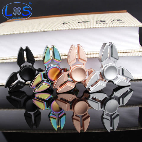 2017 New EDC Tri-Spinner Fidget Toys Pattern Hand Spinner Metal Fidget Spinner and ADHD Adult decompression toys Action